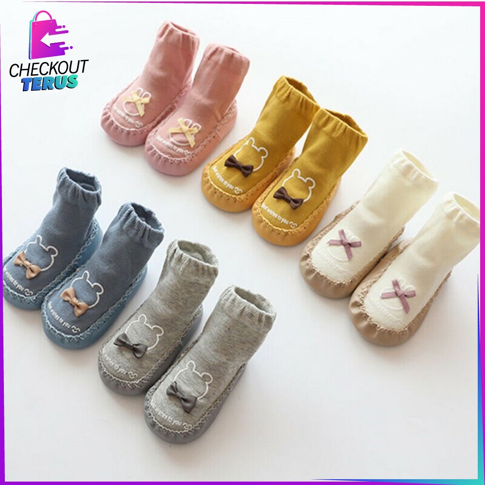 CT P93 Sepatu Kaos Kaki Bayi Prewalker Anti slip Baby Socks Sepatu Bayi Motif Lucu Sepatu Kaos Kaki Anti Tergelincir