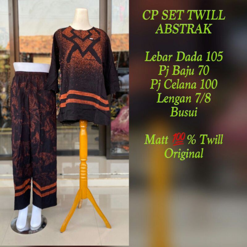 Cp Set Twill Ory Abstrak Best Seller Original Batik Pekalongan