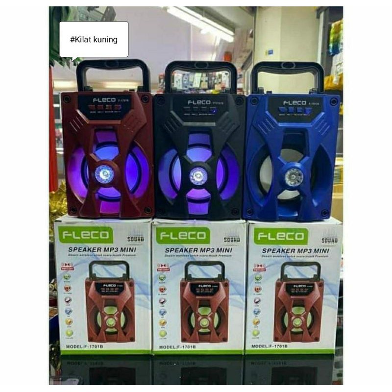 Speaker Fleco Bloetoeth Speker Super Mega Bass Spiker Terbaru