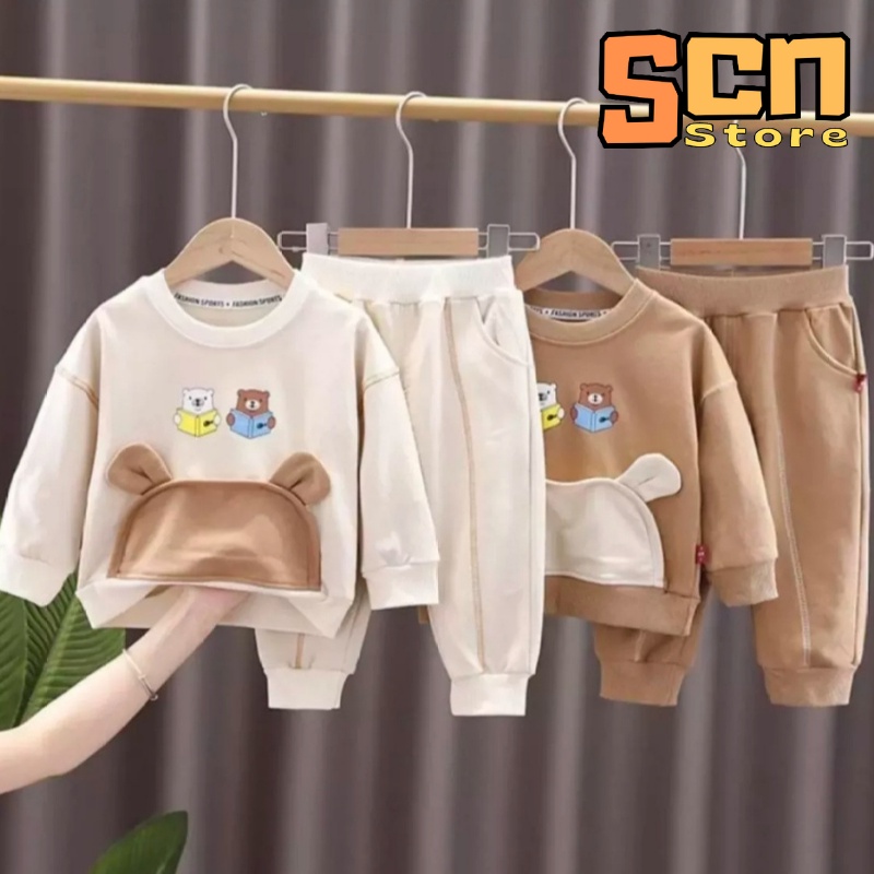 Setelan Anak Bear Usia 1-6 Tahun // Setelan Sweater Anak // Baju Anak // Setalan Anak