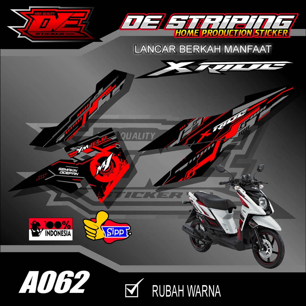 Jual Striping Stiker X-RIDE 115 Motif Balab Keren Semifull A062 ...