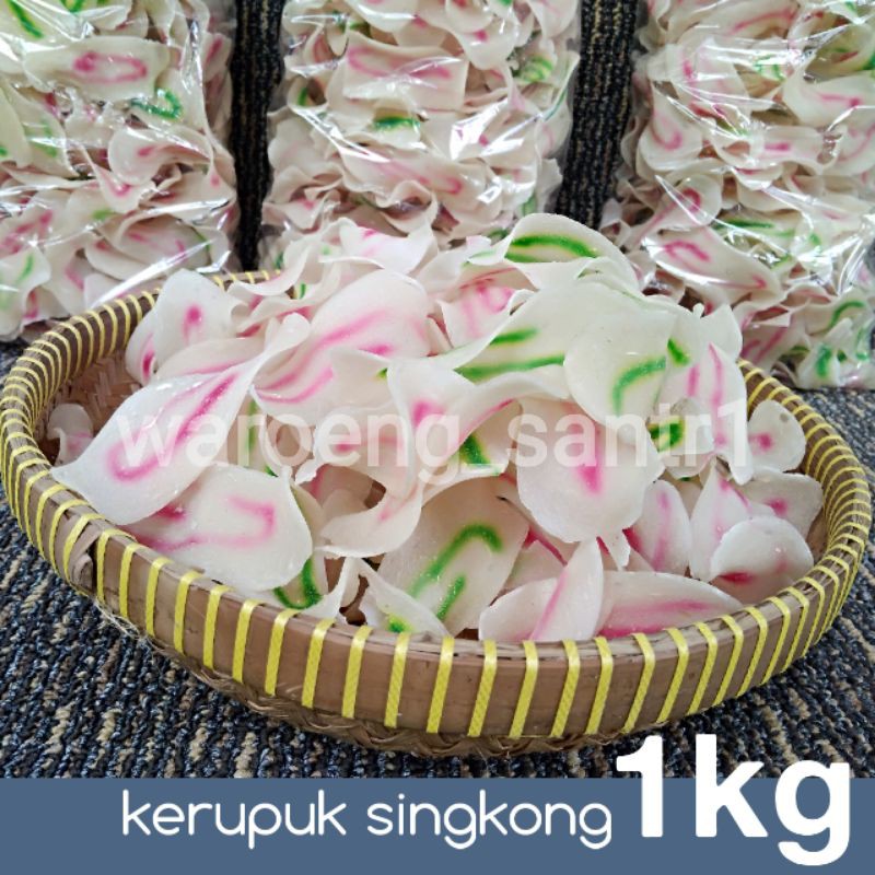 

Kerupuk krupuk singkong doreng mentah gurih nagih siap goreng 1kg