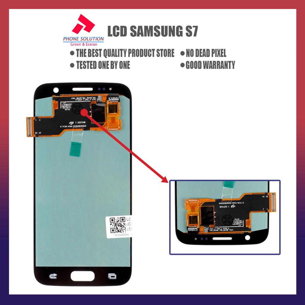 LCD Samsung S7 Flat G930 Fullset Touchscreen // Supplier LCD Samsung - Garansi 1 Bulan