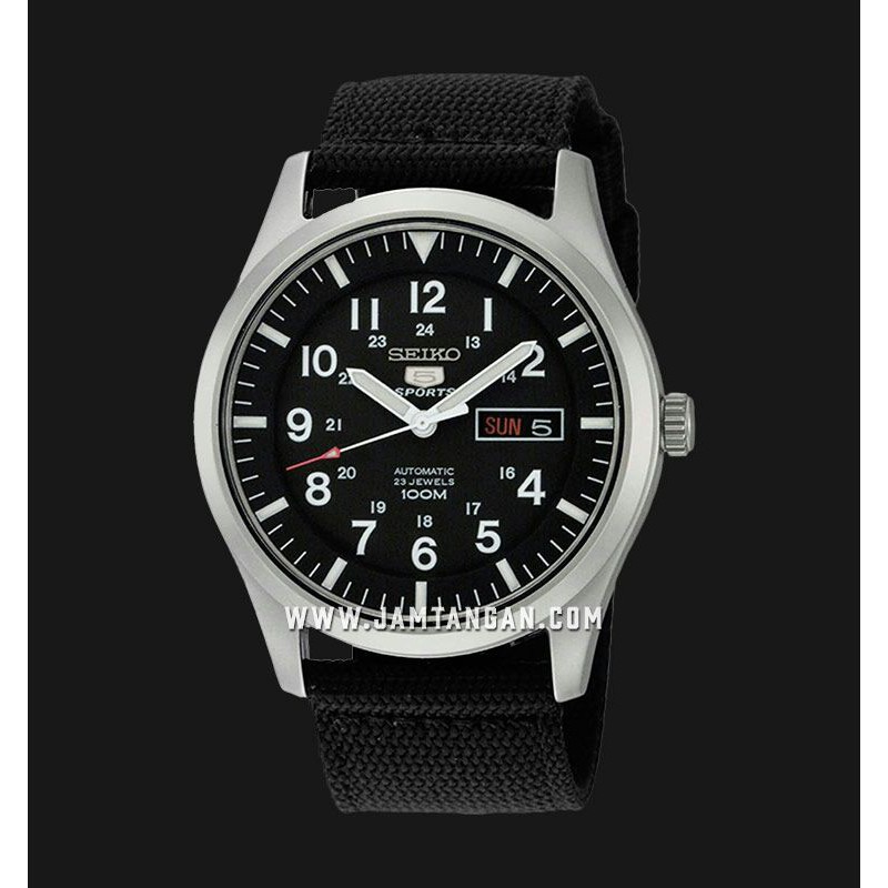 Seiko 5 Sports SNZG15K1 Automatic Black Dial Stainless Steel Case Nylon Stra
