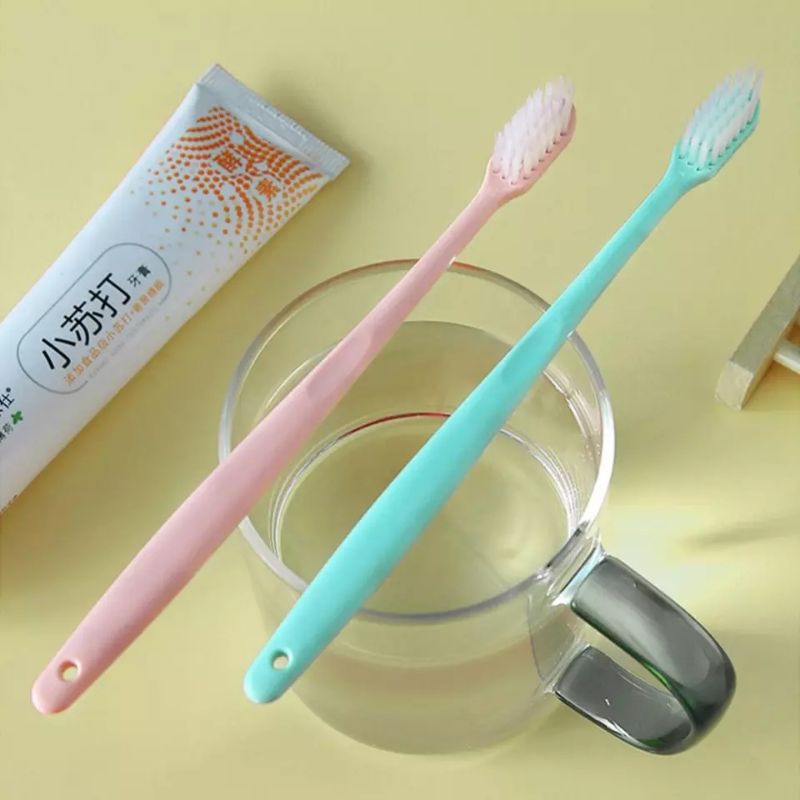 Toothbrush Double Care Sensitive Warna / Sikat Gigi Dewasa 1 Set 10 Pcs / Sikat Gigi Bulu Halus