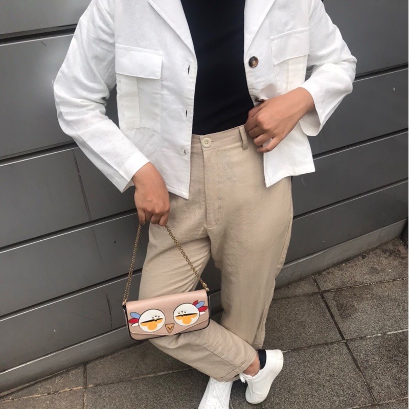 LALU OUTER BY WEAR LABEL (LINEN)-Broken White