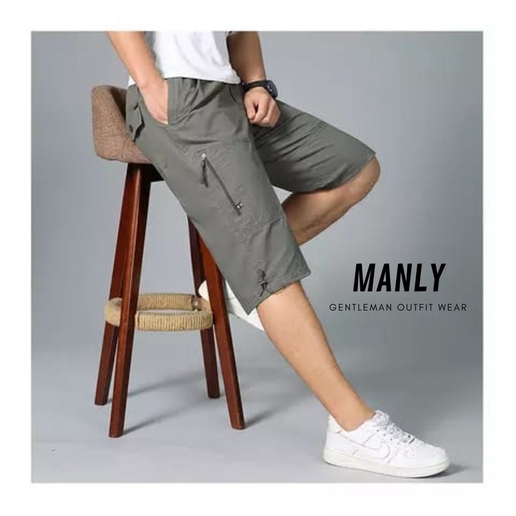 CELANA PENDEK CARGO MANLY GREY