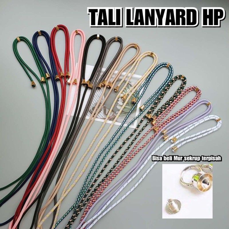 tali baut slingcase sling case tali lanyard hp strap gantungan leher plus mur + baut