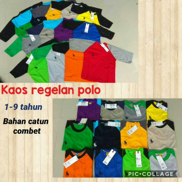 Kaos harian regel polo anak/kaos regelan polo anak 1-12 tahun