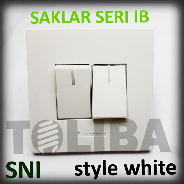 saklar seri double inbow panasonic style white / saklar minimalis inbow ib SNI