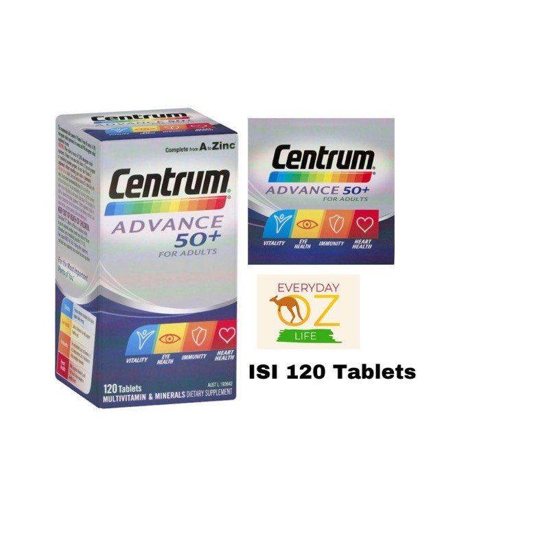 Centrum Advance 50+ for Adult Multivitamin isi 120 Tablets