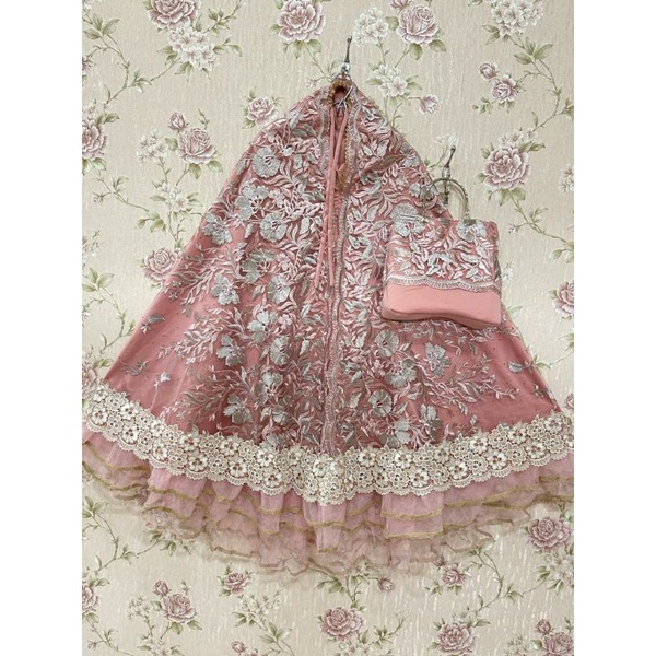 MUKENA BROKAT TILLE - MUKENA TILLE CORNELI - MUKENA MEWAH