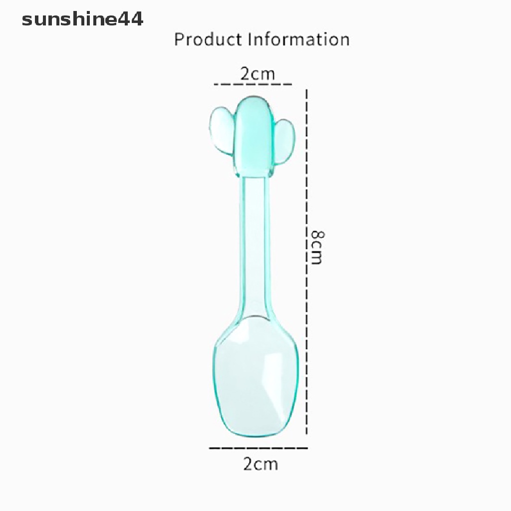 Sunshine 9Pcs Sendok Es Krim / Buah / Kue / dessert Mini Lucu Untuk Piknik