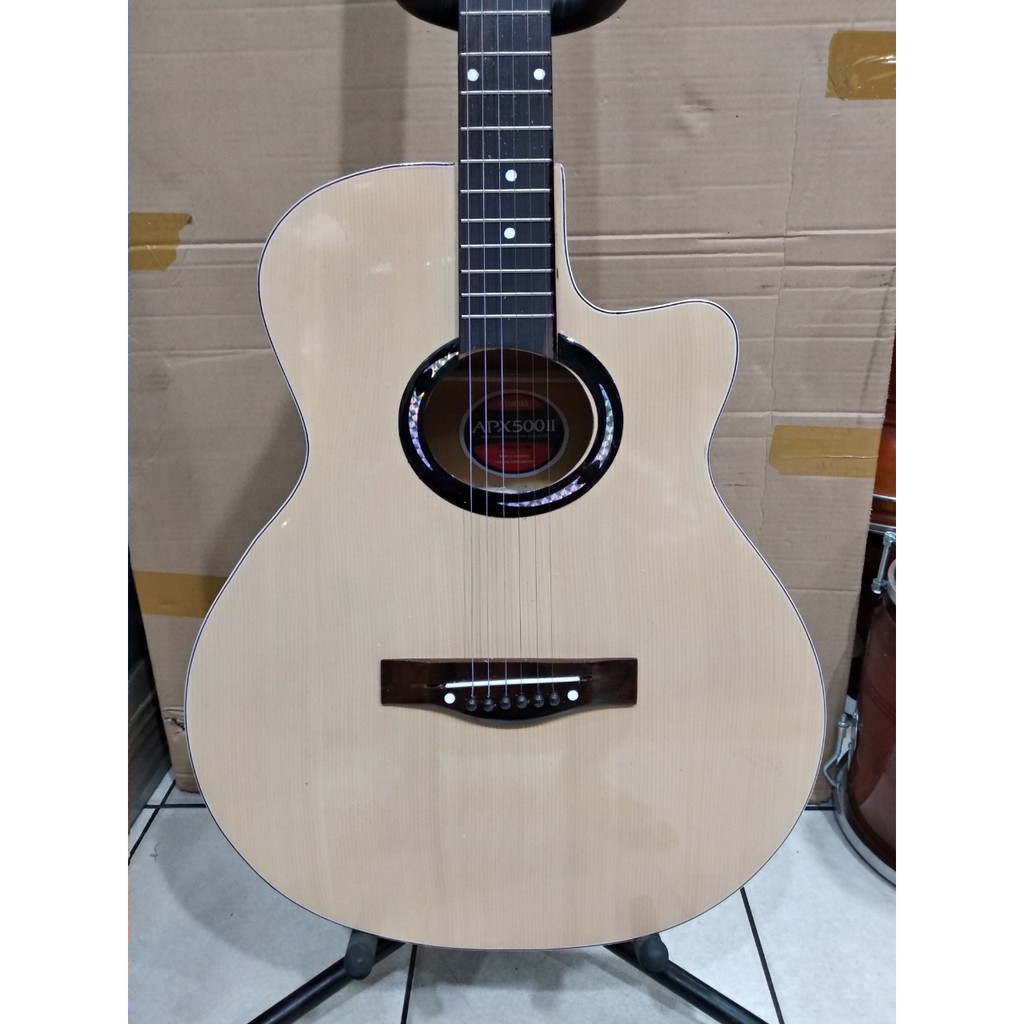 Gitar Akustik Elektrik Yamaha Tipe Apx-500 Sunkay Trusrod Eq 7545 Senar String Murah Jakarta