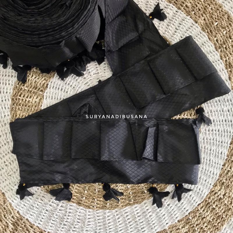 Ider ider bali hitam oscar 20cm | kain murah bali