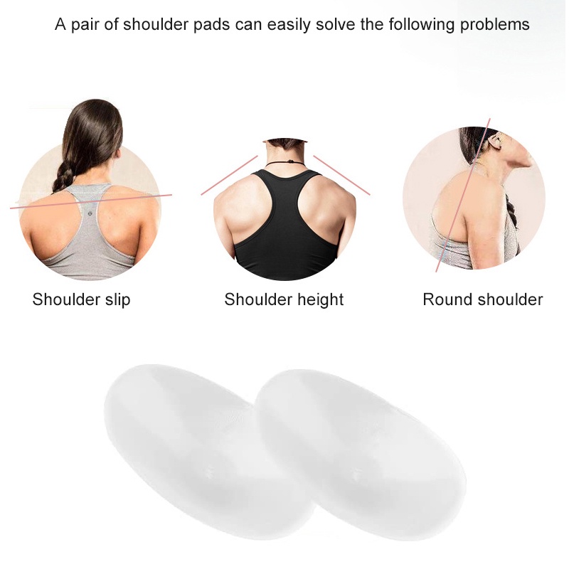 2pcs Pad shoulder / Bantalan Breathable Bahu Invisible Bahan Silikon /shoulder pad silikon