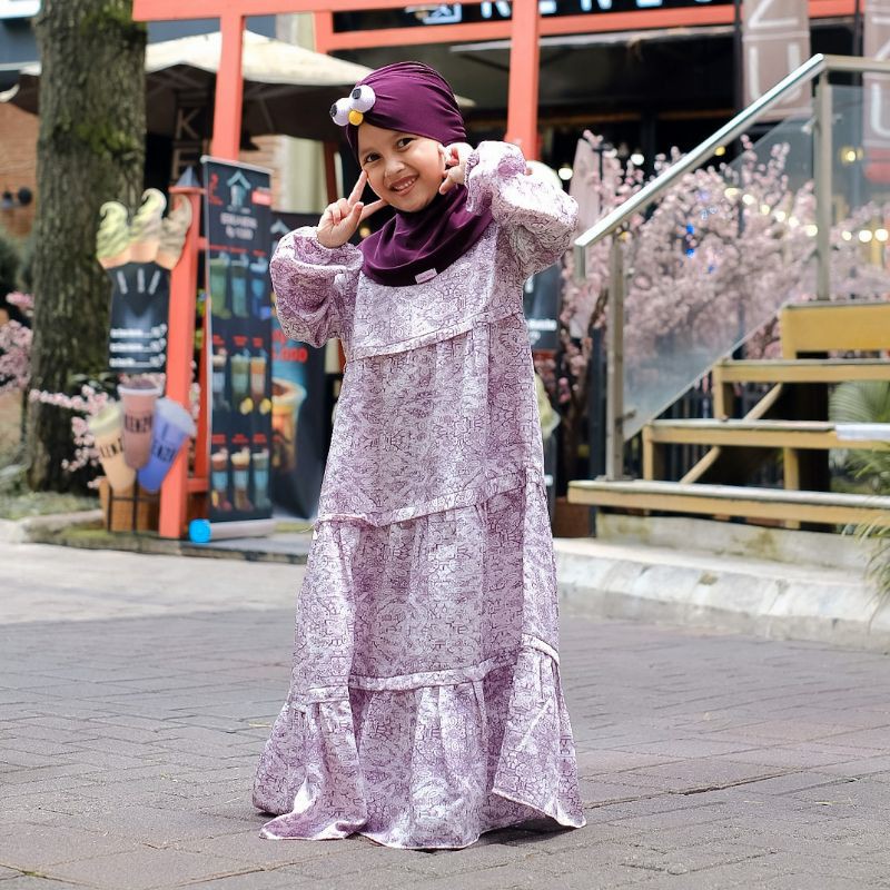 AMARA- Baju Gamis Anak Maxmara Silk Rample