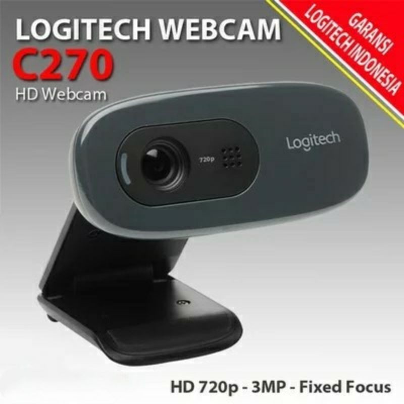 Logitech Webcam C270 HD 720p Original Garansi Resmi Logitech C270 Webcam HD 720p untuk Windows, Mac OS &amp; Chrome OS