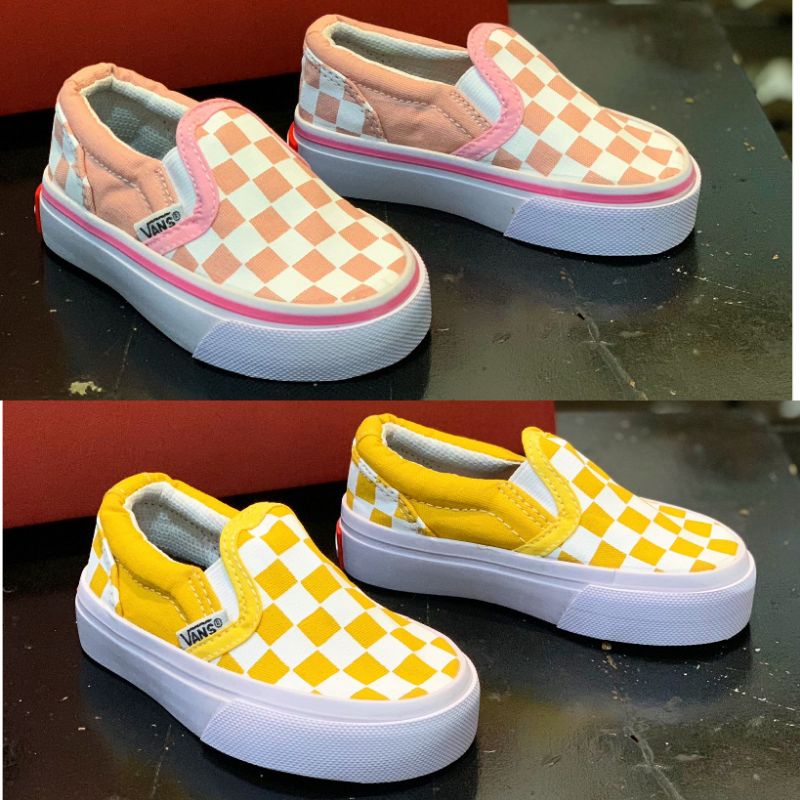 VANS SLIP ON CHECKERBOARD | SEPATU ANAK VANS CATUR