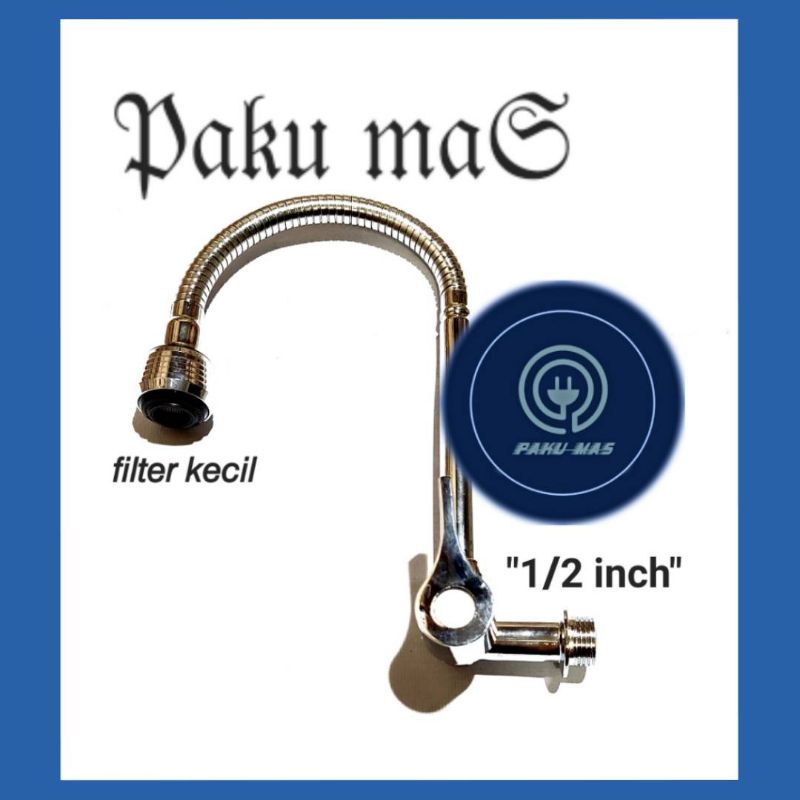 Kran cuci piring angsa fleksibel kepala kecil