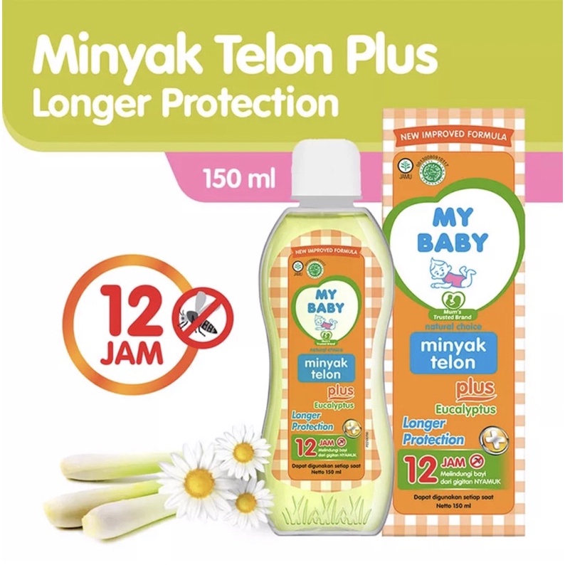 My Baby Minyak Telon Plus Longer Protection 12jam /Mybaby Minyak telon