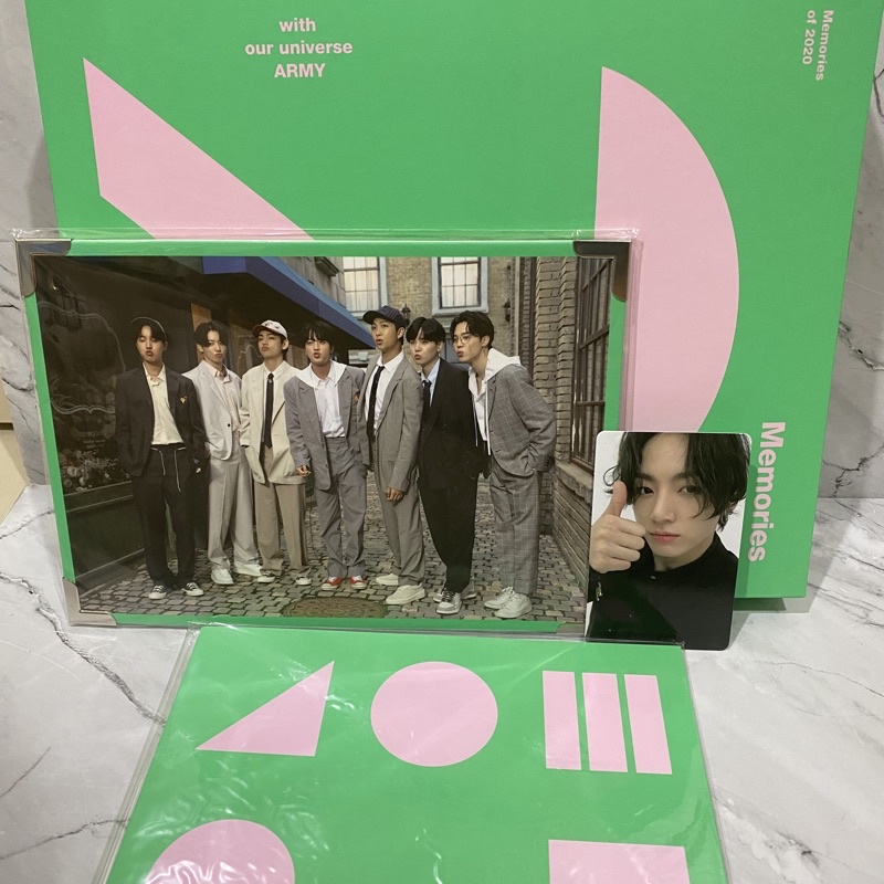 sharing BTS memories 2020 dvd photocard jungkook jk pob frame photo dvd photo index cd postcard