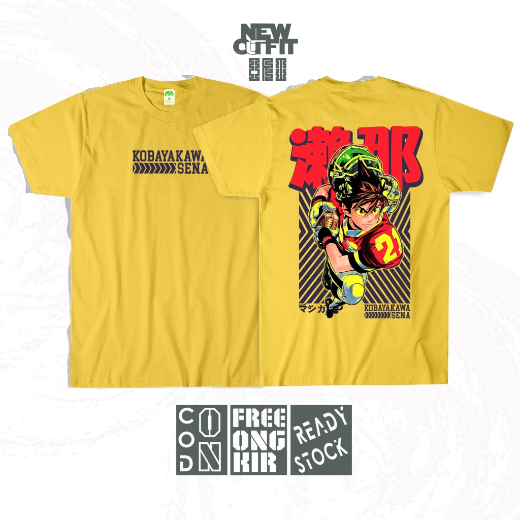 Kaos SENA KOBAYAKAWA EYESHIELD 21 DEIMON DEVIL BATS Baju Jepang Anime Manga T shirt Distro Murah Ter