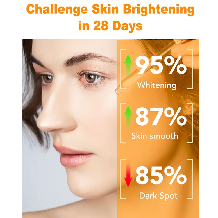 ELLEN ELLA FDA Vitamin C Face Serum Brightening Whitening Skin Fade Dark Spot Smooth Fine Lines Vitamin E Serum for Anti-Aging, Wrinkles Skin Repair Skin Care 30ml Cute Pumpkin