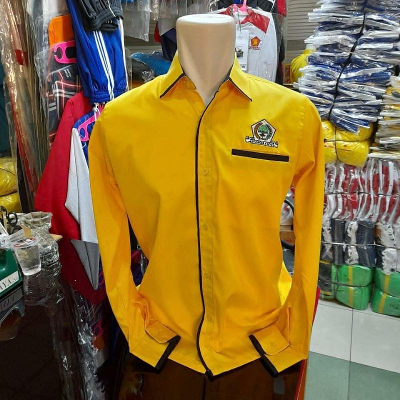 kemeja Golkar lengan panjang. atribut golkar