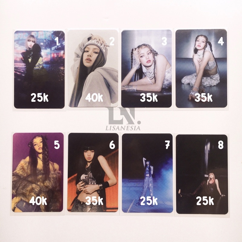 Photocard Blackpink Lisa Official (lalisa album black & gold version)