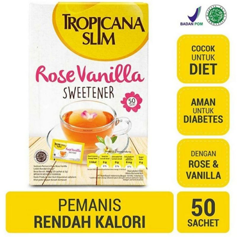 

Tropicana Slim Rose Vanilla Sweetener 50 sachet