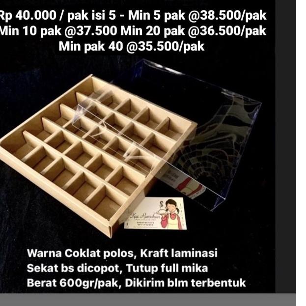

Box Nastar COKLAT⁣ plus Sekat bahan kraft ♕