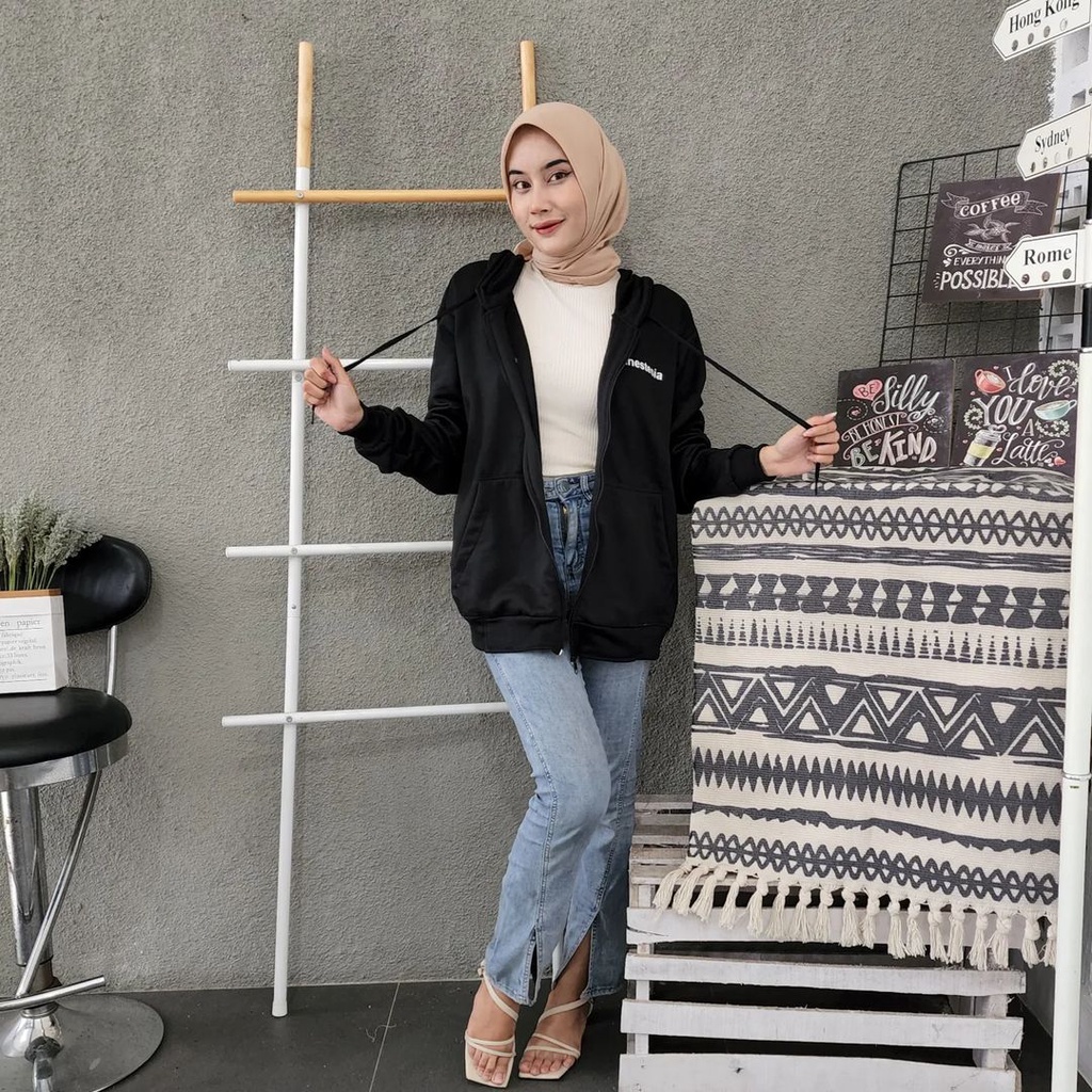 ANESTESIA ZIPPER Hoodie Jacket Sweater Oversize | Outerwear Pria Wanita Terbaru Fashion Terkini Korean Style