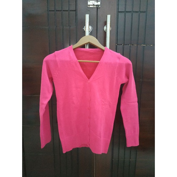 Cardigan Rajut Pink Fanta