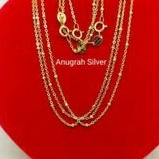 (COD)Kalung perak asli 925 jedar remaja/dewasa warna Rose gold kilau/Silver lapisan mas kuning murni