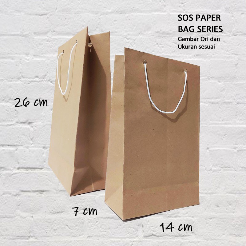 

Paper Bag Coklat Polos Packing Olshop Murah / Paper Bag Souvenir Wedding Murah / Paperbag Kertas