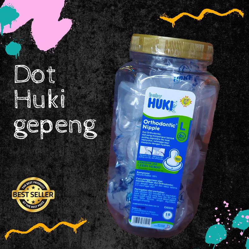 DOT HUKI GEPENG PERLENGKAPAN BAYI DOT JAR ORTHODONTIC DOT TOPLES DOT JAR GEPENG DOT BOTOL SUSU BAYI