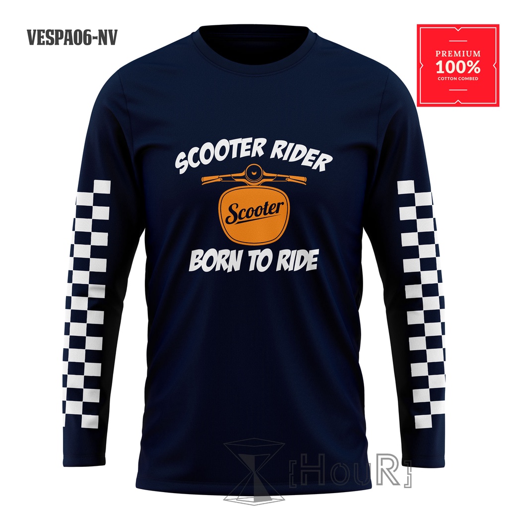 TSHIRT SCOOTER RIDER BAJU KAOS SCOOTER RIDER LENGAN PANJANG KAOS DISTRO BIG SIZE ALL SIZE