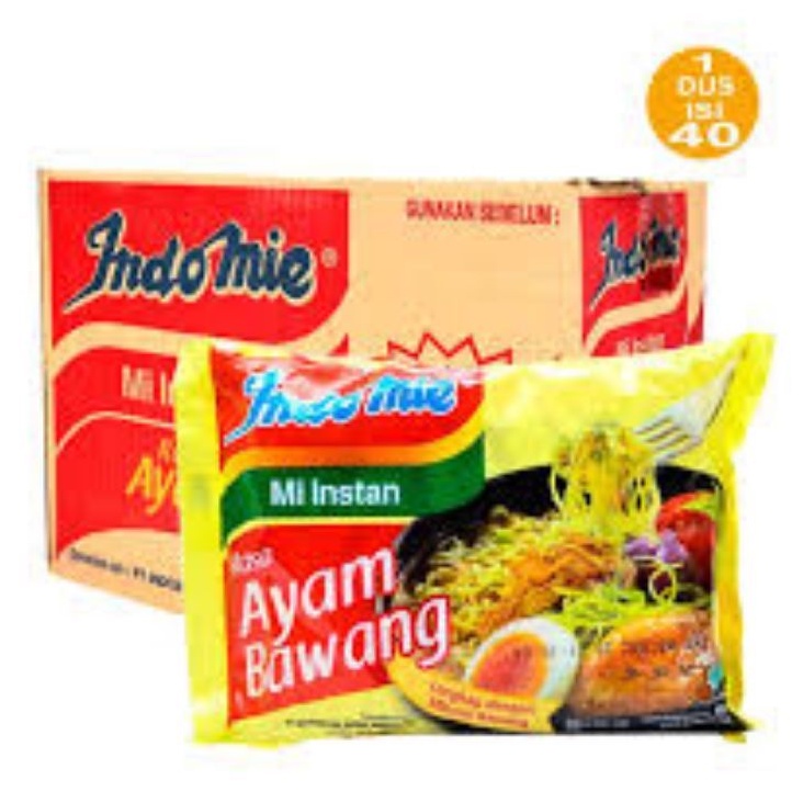 

INDOMIE AYAM BAWANG 1 DUS / 1 KARTON KEMASAN BERAT 69 GRAM MIE KUAH RASA AYAM BAWANG MI INSTAN