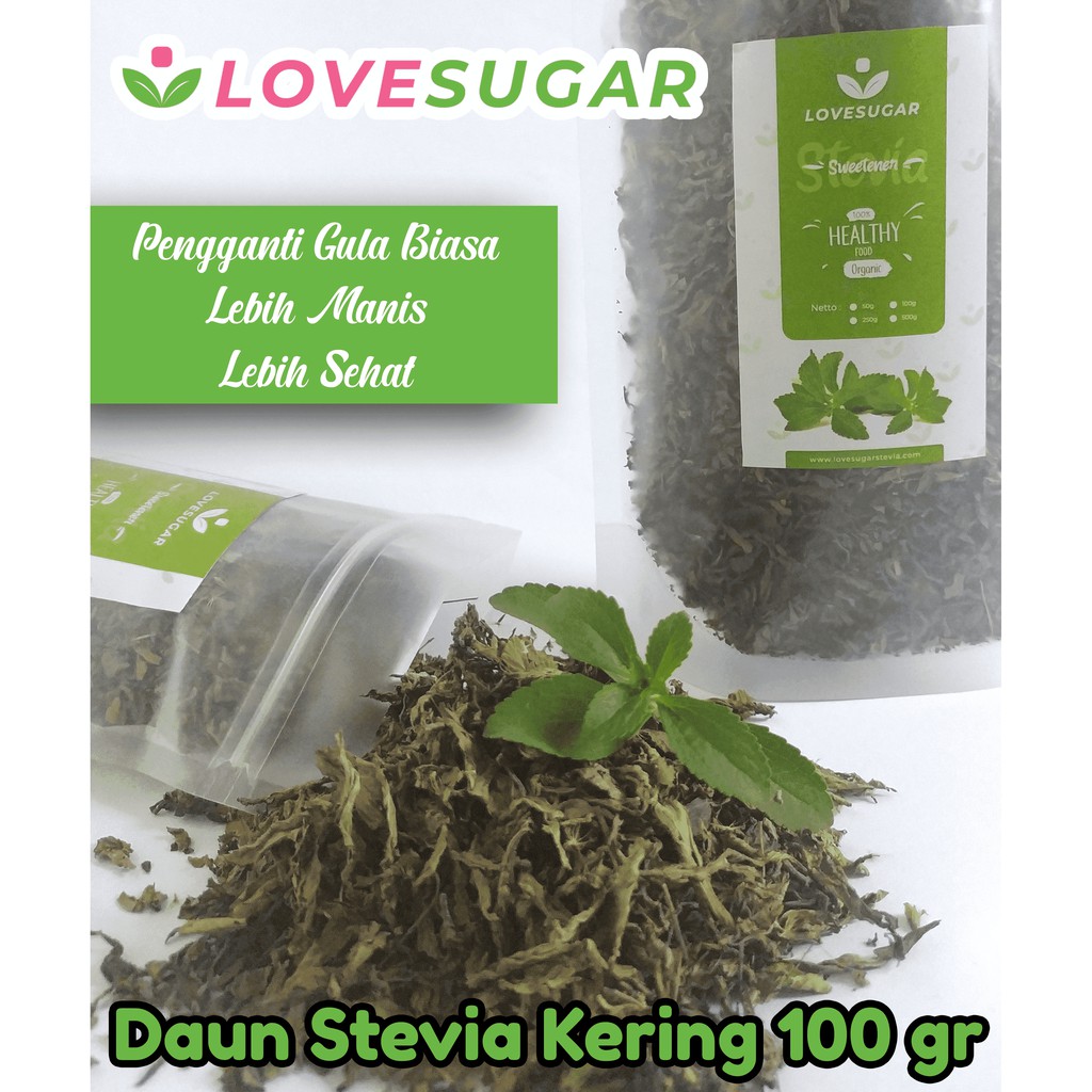 

Stevia - Gula Stevia - Daun Stevia Kering Murni 100 gram