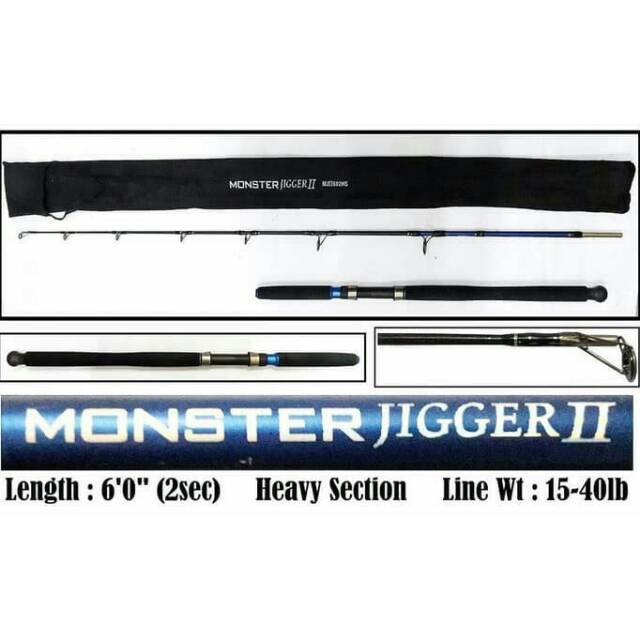 Joran jigging 180cm SEAHAWK MONSTER JIGGER II 602HS PE 2-4 solid fiber