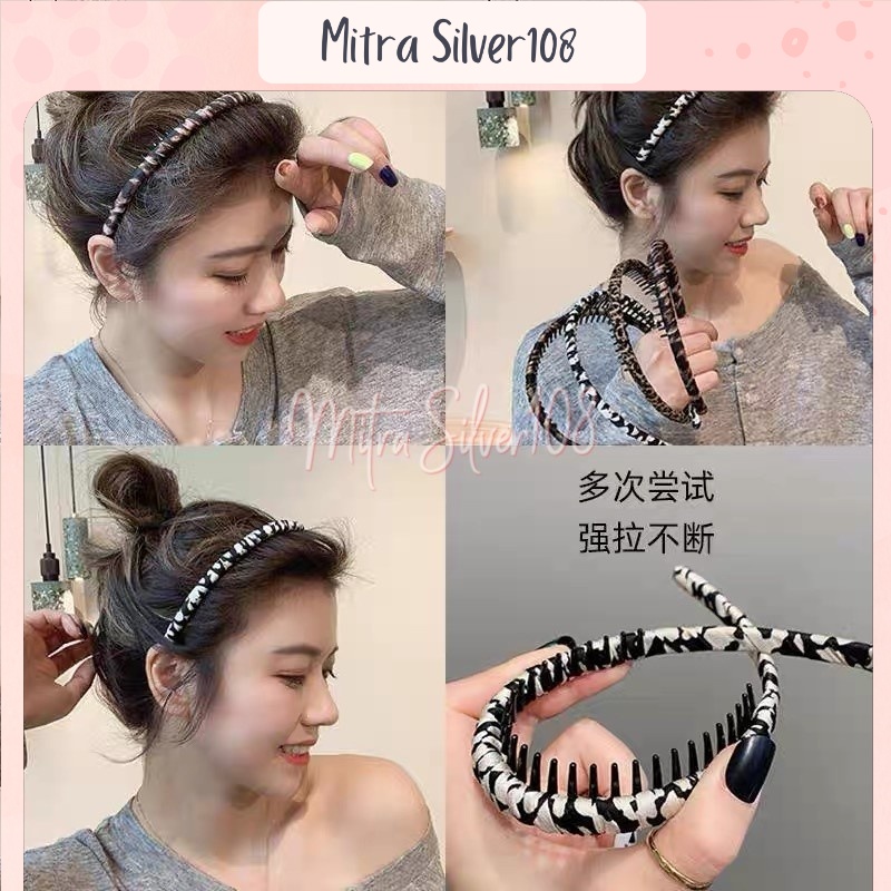 [MS108] BDO 13 -  Bando Sirkam Wanita Motif Abstrak Model Baru | Headband Terbaru | Non-Slip | Aksesoris Wanita Impor Murah