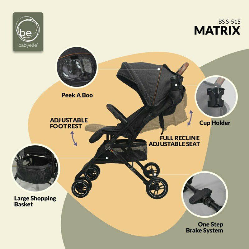 PROMO Stroller Babyelle Baby Elle Matrix 515 kereta dorong bayi cabin size ukuran cabin Makassar