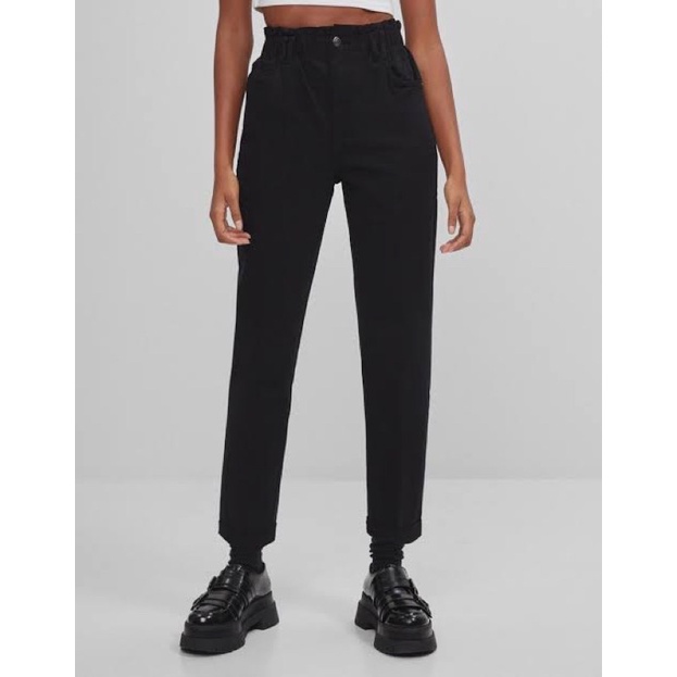 Bershka Elasticated High Waist Pants