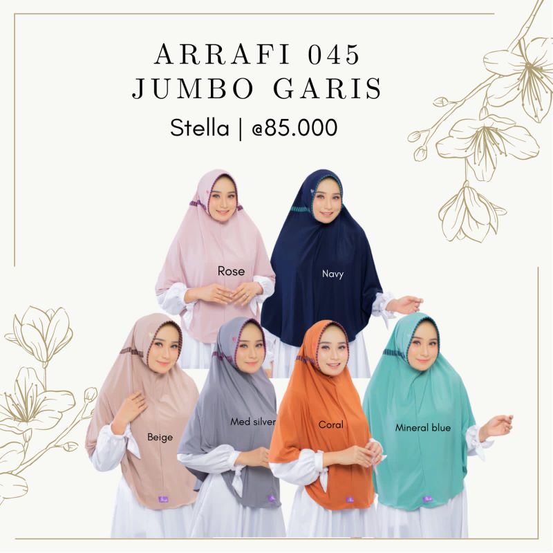 Hijab Arrafi 045 Jumbo Garis