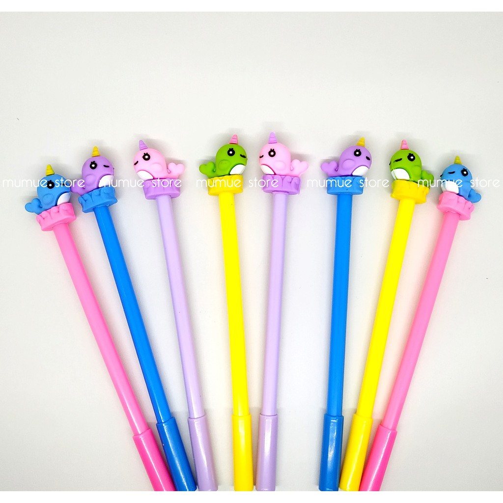 

PULPEN BERKARAKTER BABY WHALE 12PCS /gel pen / Ink gel pen