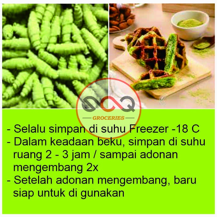 Pandan Croffle Croissant Butter Frozen Dough 30 Gr