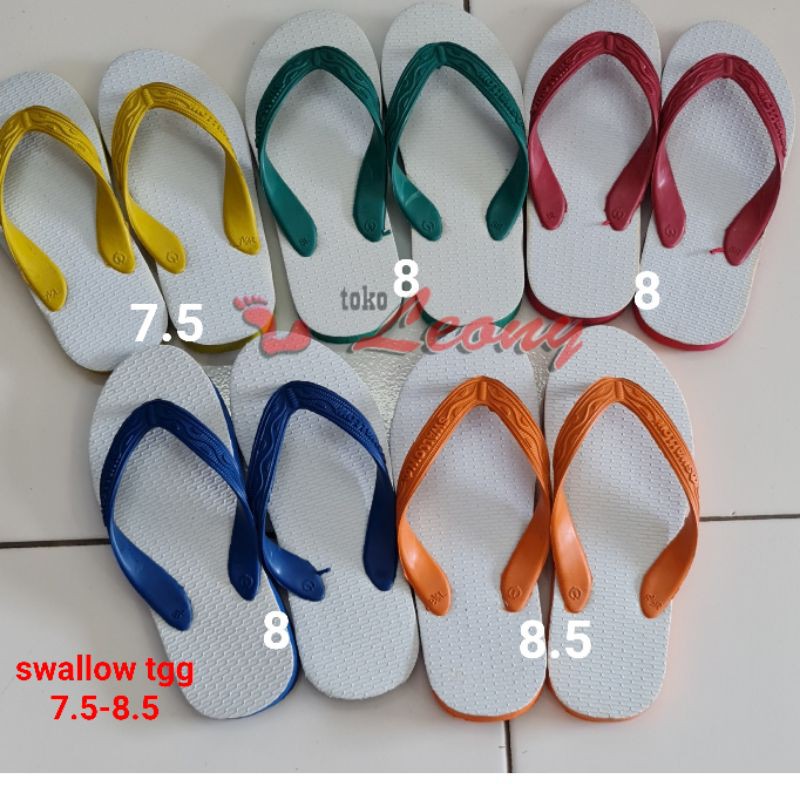 sandal jepit merk swallow tanggung ukuran anak 7.5-8.5