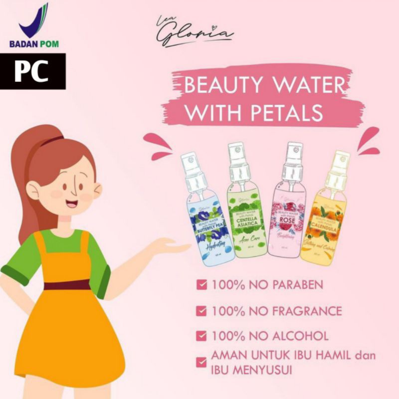 ✿ELYSABETHME✿ LEA GLORIA rose water air mawar campuran masker penyegar tonic toner