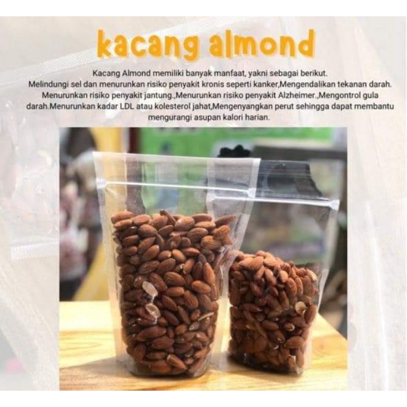 

Cemilan Sehat Booster Asi Kacang Almond Kupas 250gr